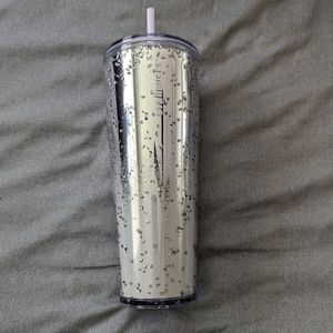 Starbucks Holiday 2023 Japan Silver Sparkle Flake Tumbler Cup